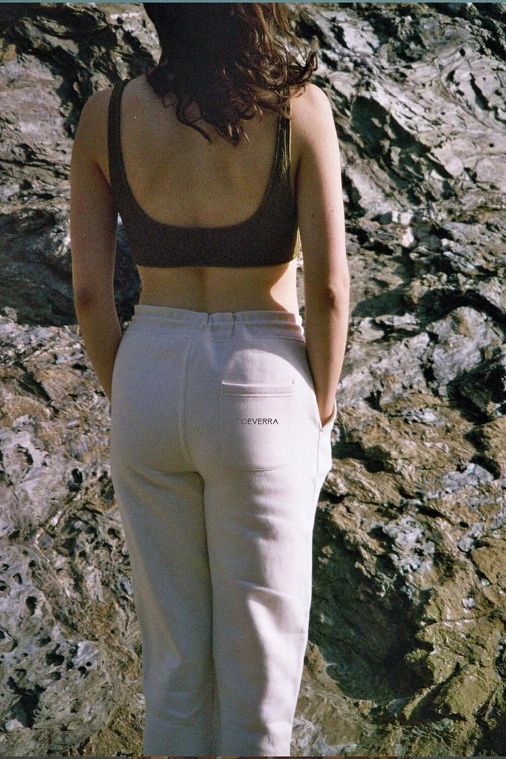 Tideverra Organic Womens Brushed Joggers - Cream