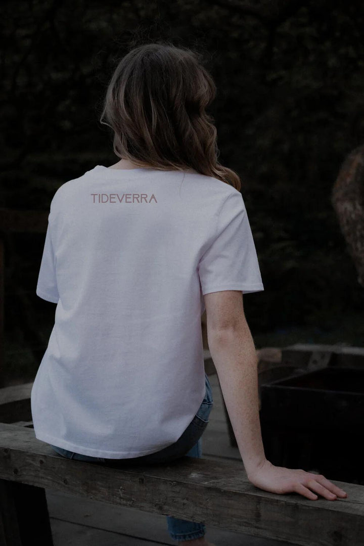 Tideverra Organic Womens Cropped T-Shirt - White