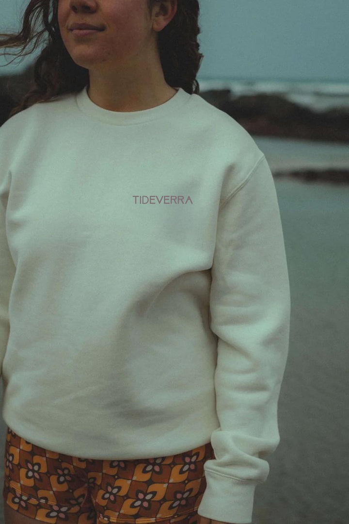 Tideverra Womens Crew Sweatshirt - Cream